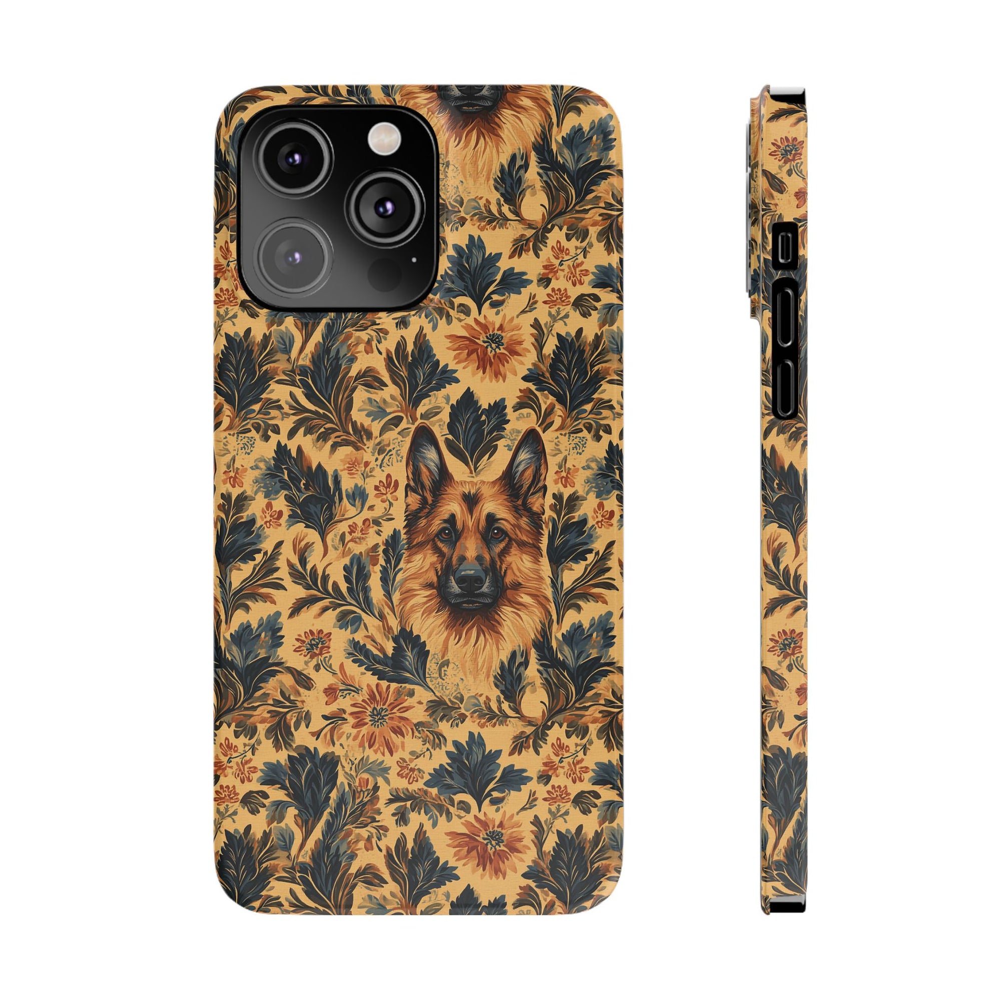 Autumnal German Shepherd Glamour Slim Phone Cases