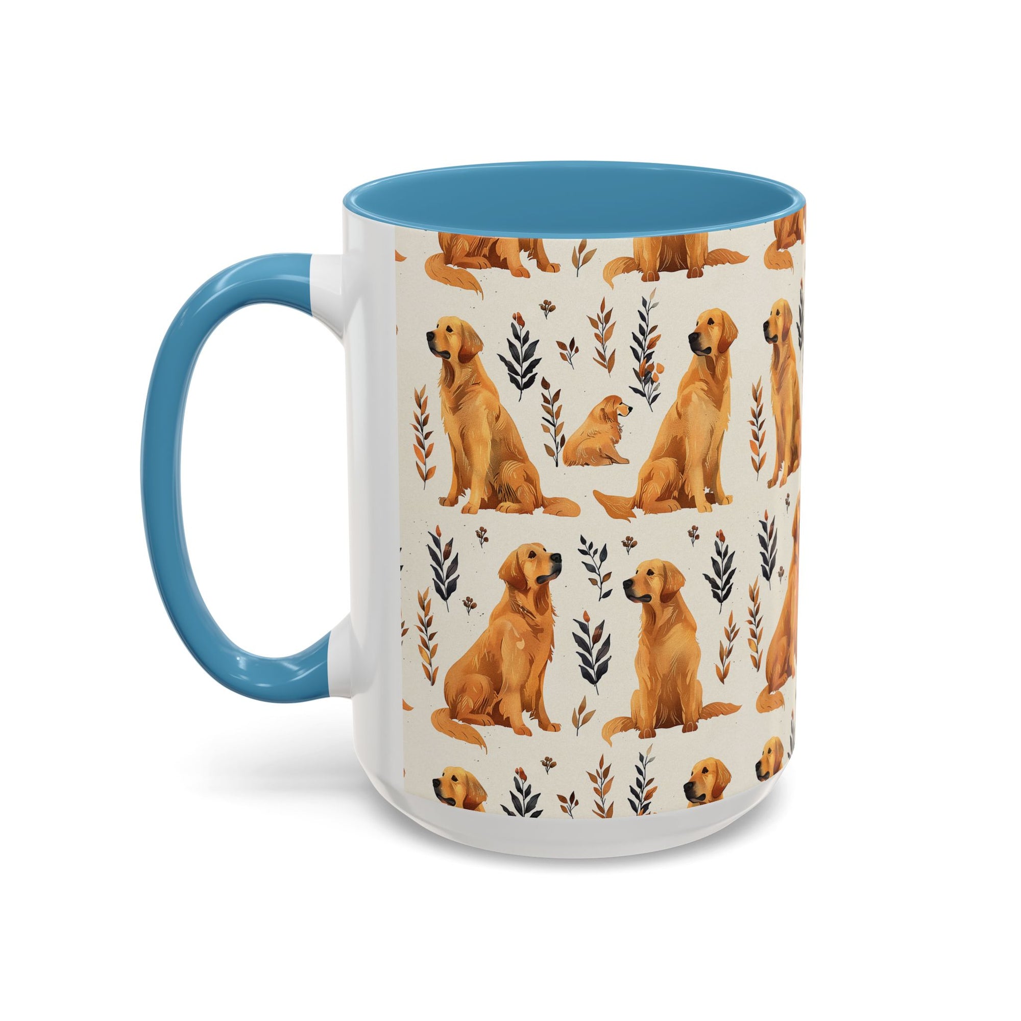 Golden Glamour Paws - Luxe Licks for Regal Retrievers Accent Coffee Mug