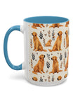 Golden Glamour Paws - Luxe Licks for Regal Retrievers Accent Coffee Mug