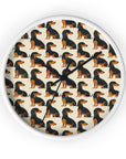 Whimsical Dachsund Dreamcatcher Wall Clock