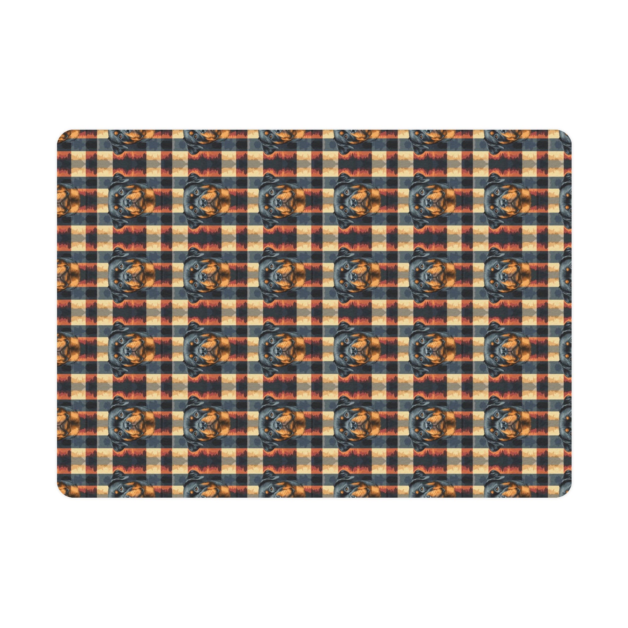 Pawsome Rottweiler Royalty Plaid Postcards