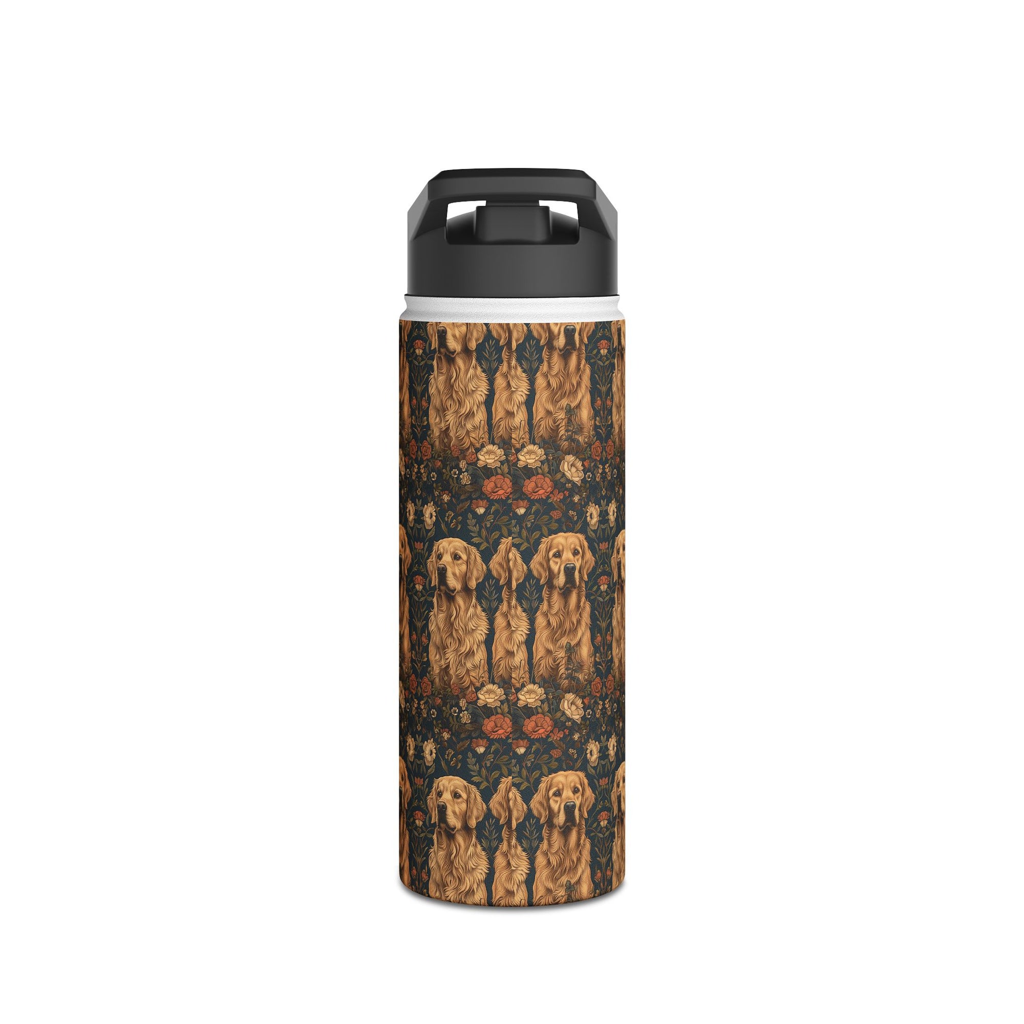 Fanciful Golden Paradise Blossom Stainless Steel Water Bottle