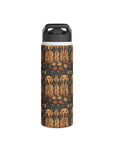 Fanciful Golden Paradise Blossom Stainless Steel Water Bottle