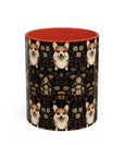 Nighttime Corgi Glow Stride Accent Coffee Mug