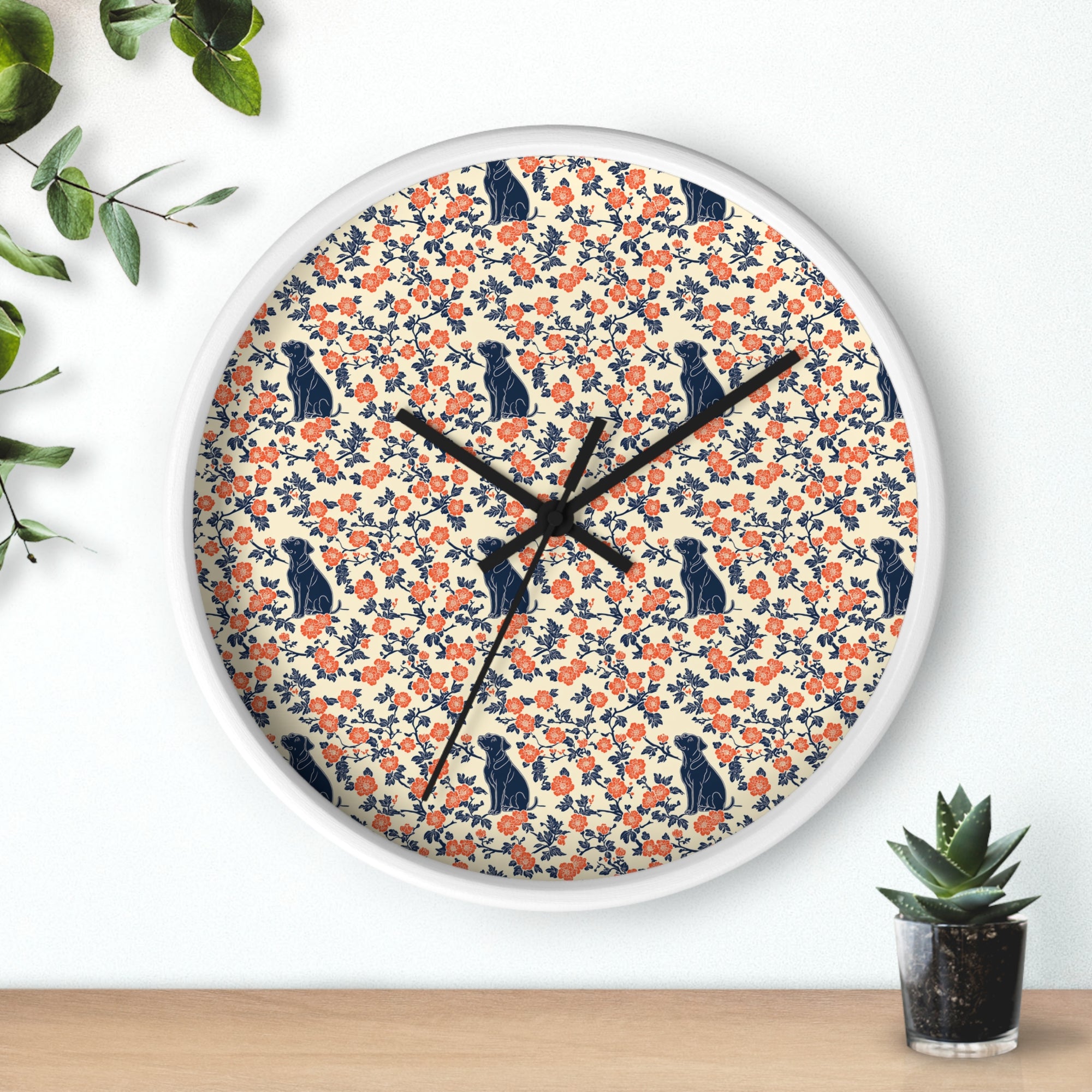 Bloomiful Lab Bouquet Wall Clock