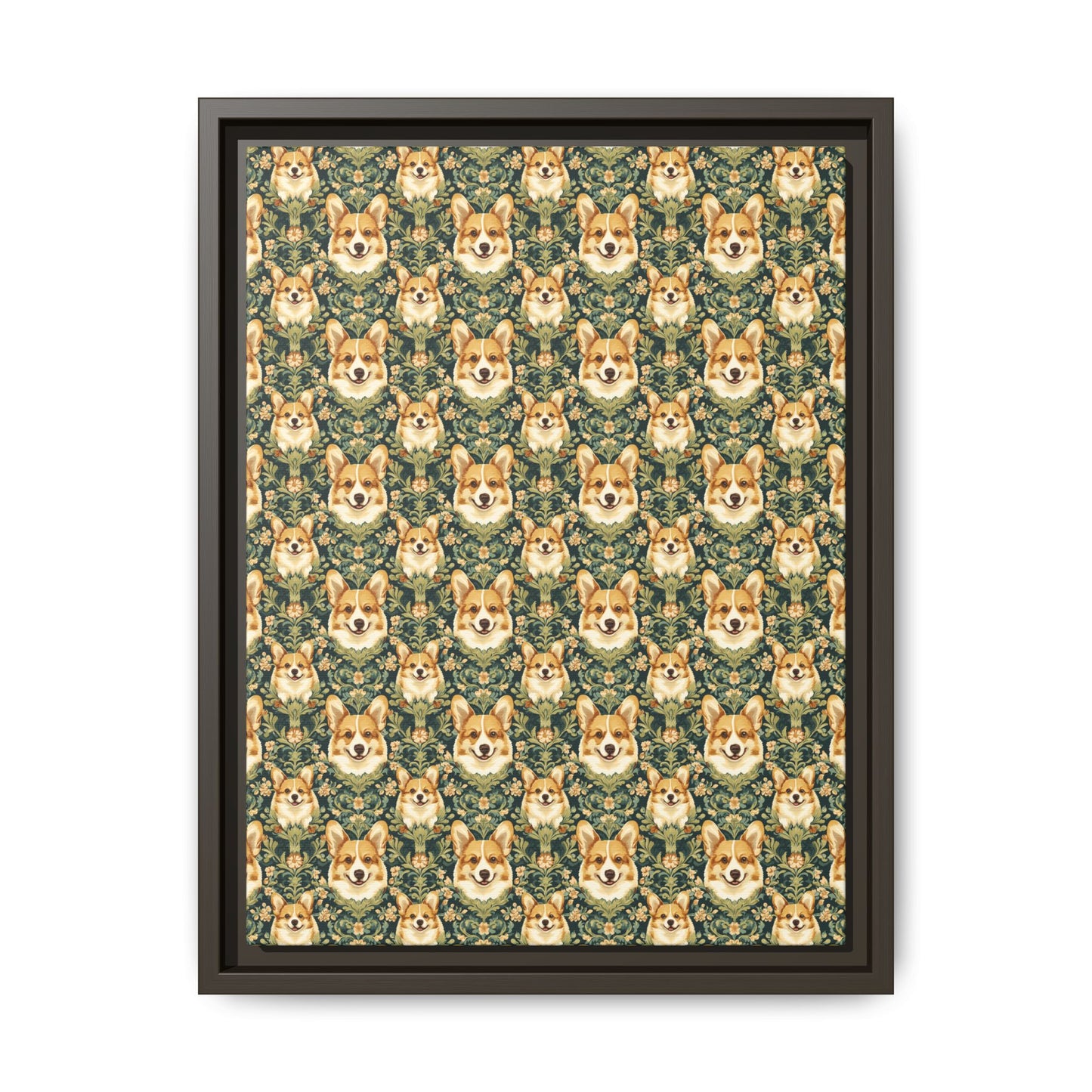 Corgi Charmz Matte Canvas, Framed