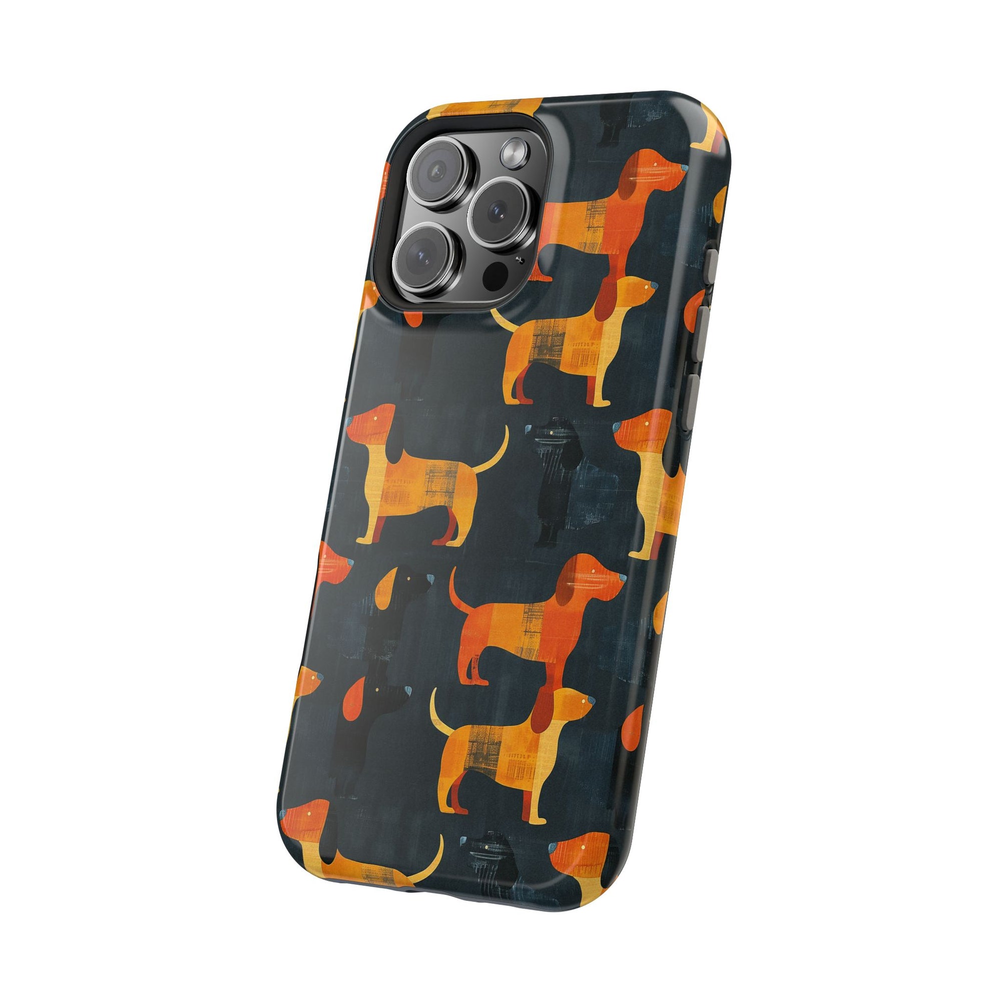 Dapper Dachshund Noir Glow Magnetic Tough Cases