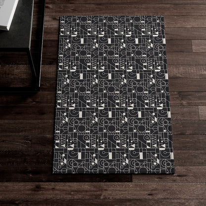 Monochrome Mosaic: Geometric Dornier Rug