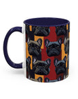 Chic Canine Checkmate - Frenchie Edition Accent Coffee Mug