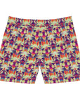 Glitchy Bulldog Blitz Men's Mid-Length Swim Shorts