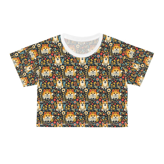 Corgi Rainbow Vine Dream Crop Tee