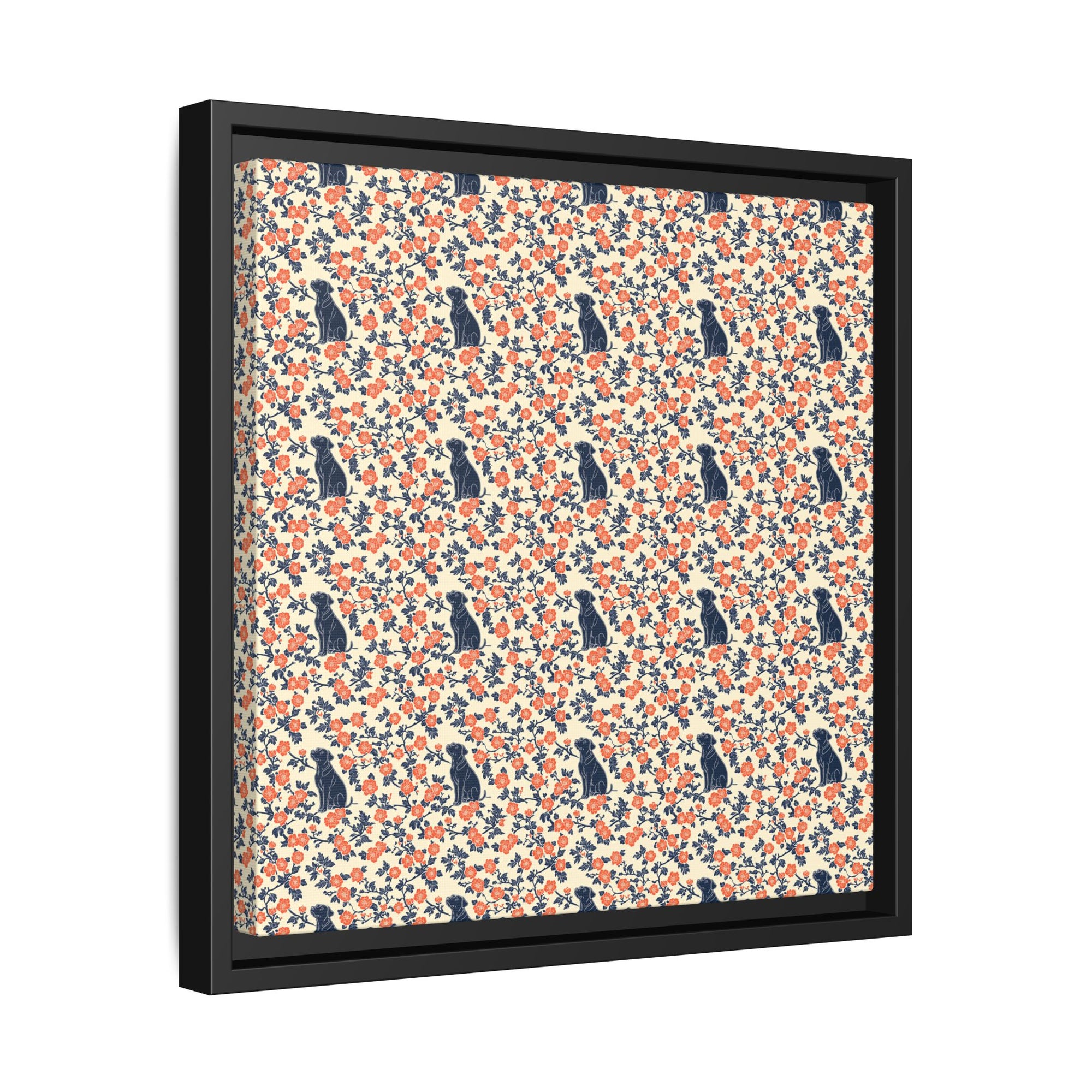 Bloomiful Lab Bouquet Matte Canvas, Framed