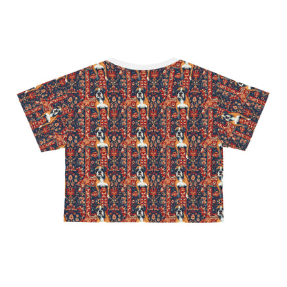 Boxer Blossom Tapestry Delight Crop Tee