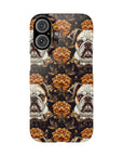 Bloomingly Bulldogistic Bouquet Slim Phone Cases