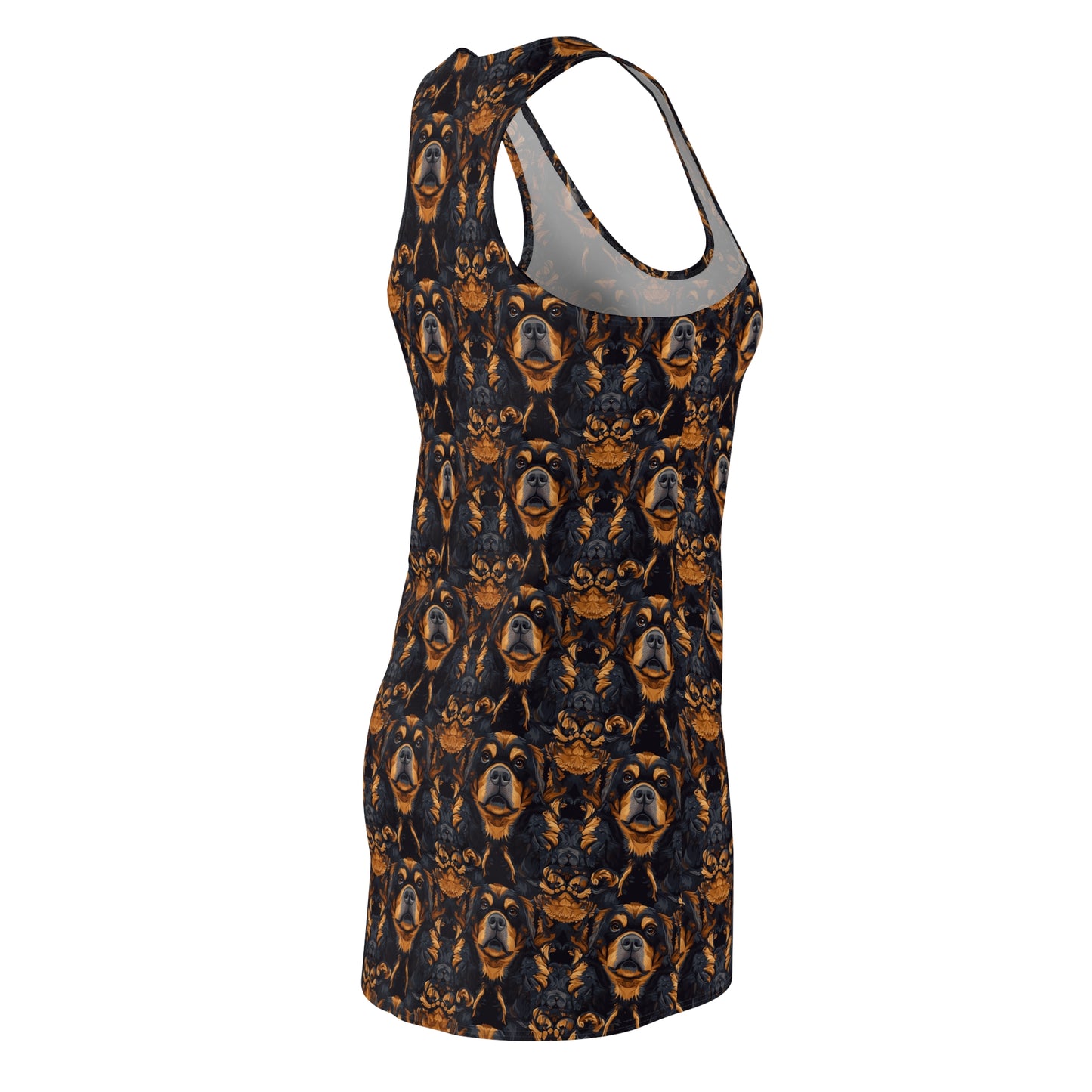 Modern Rottweiler Royalty Women's Racerback Dress