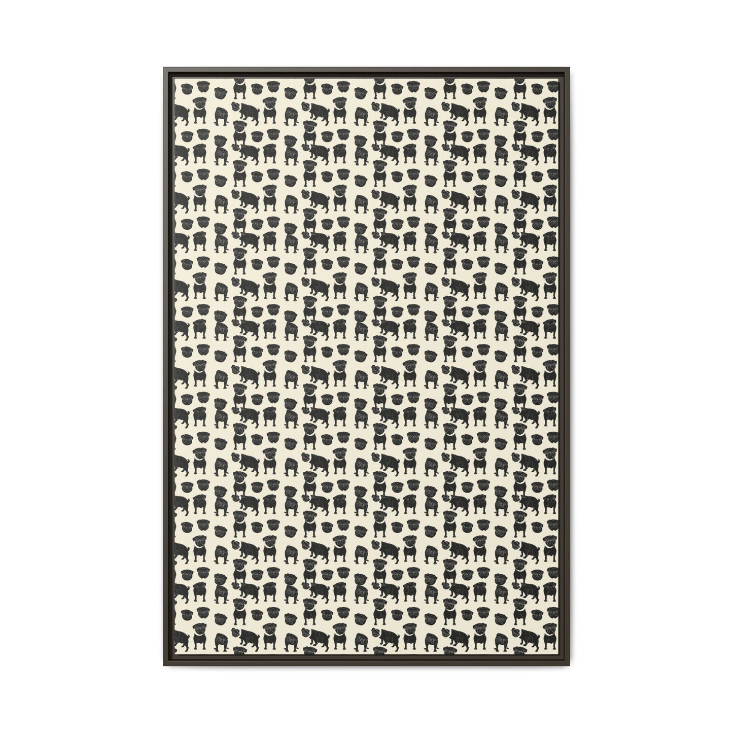 Puggie Pout Perfection Matte Canvas, Framed