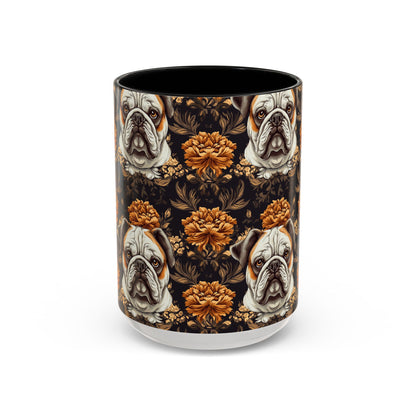 Bloomingly Bulldogistic Bouquet Accent Coffee Mug