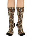 Beagle Blossoms Cushioned Crew Socks