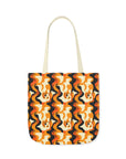 Golden Woof Abstract Glamour Canvas Tote Bag