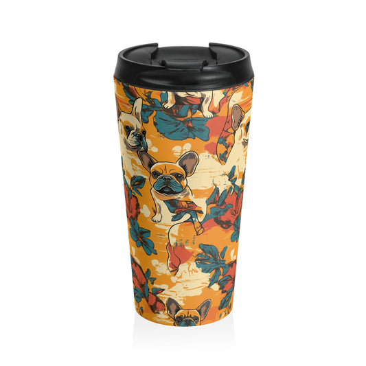 Frenchie Glow-Up Galore Stainless Steel Travel Mug