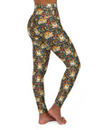 Corgi Rainbow Vine Dream High Waisted Yoga Leggings