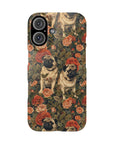 Blooming Pug Paradise Slim Phone Cases