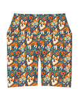 Corgi Carnival Couture High Waisted Yoga Shorts