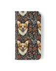 Floofy Corgi Blossom Blast Flip Cases