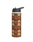 Golden Pawsatronic Tapestry Stainless Steel Water Bottle