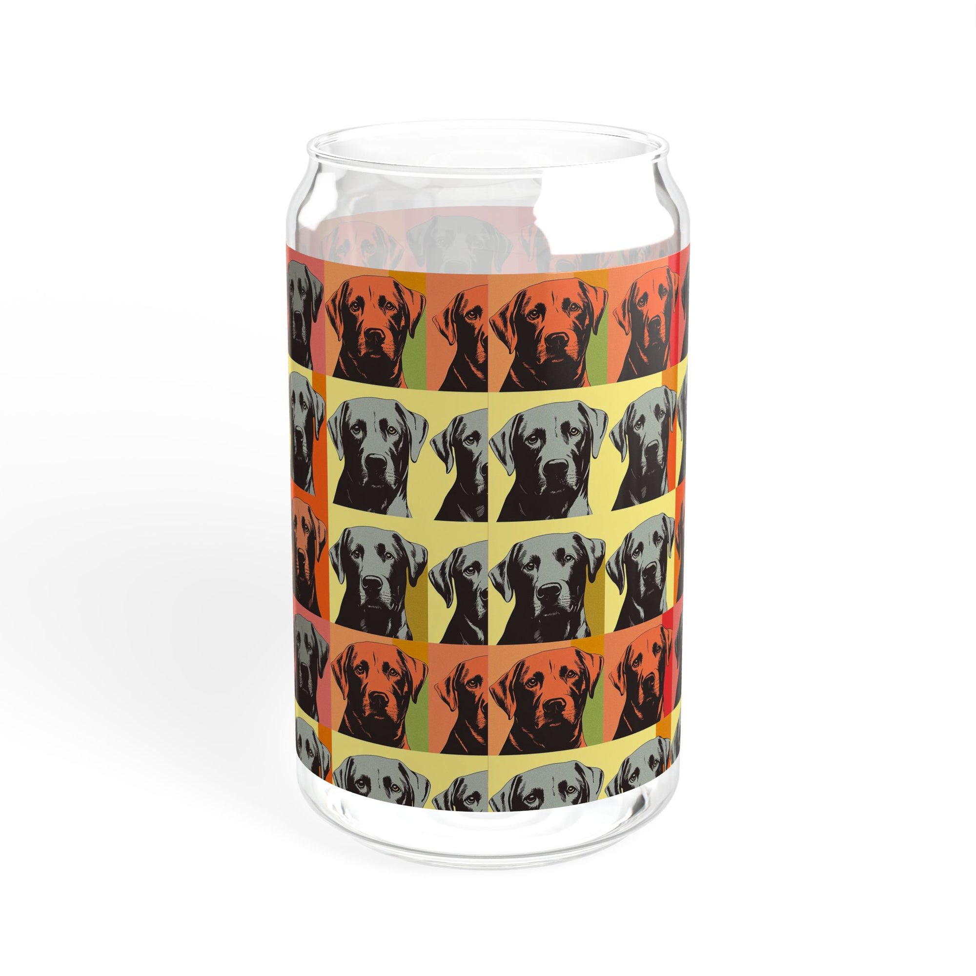 Whimsical Warhol Labrador Sipper Glass