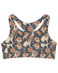 Blooming Bulldog Beauty Seamless Sports Bra