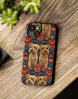 Yorkie Charm Twins Slim Phone Cases