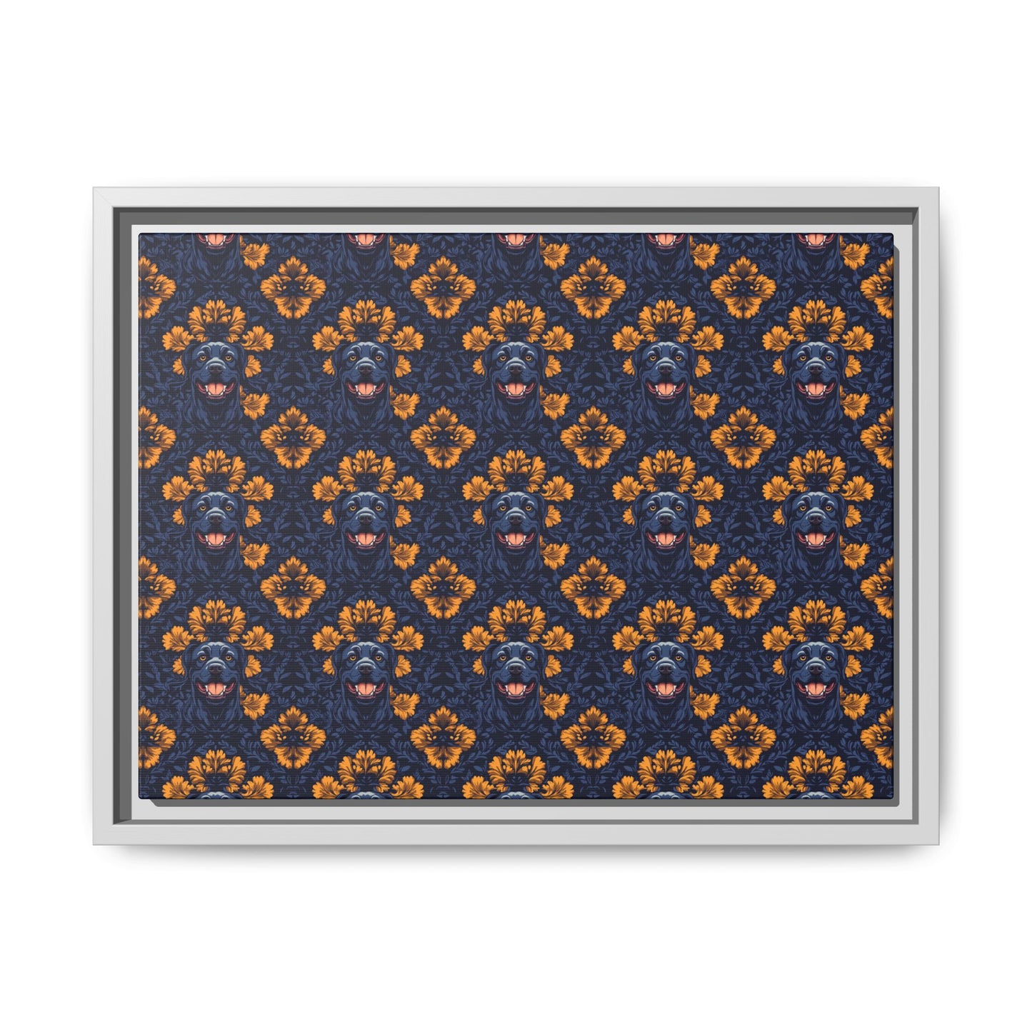 Royal Rottweiler Regalia Matte Canvas, Framed