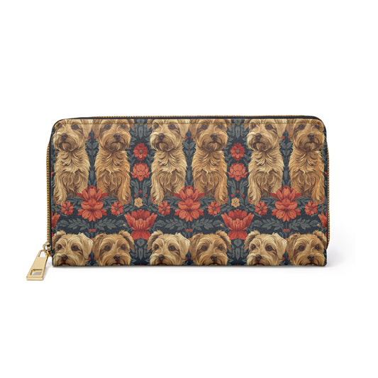 Yorkie Charm Twins Zipper Wallet