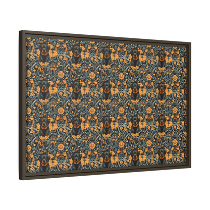 Ruffle Rottie Glamourific Matte Canvas, Framed