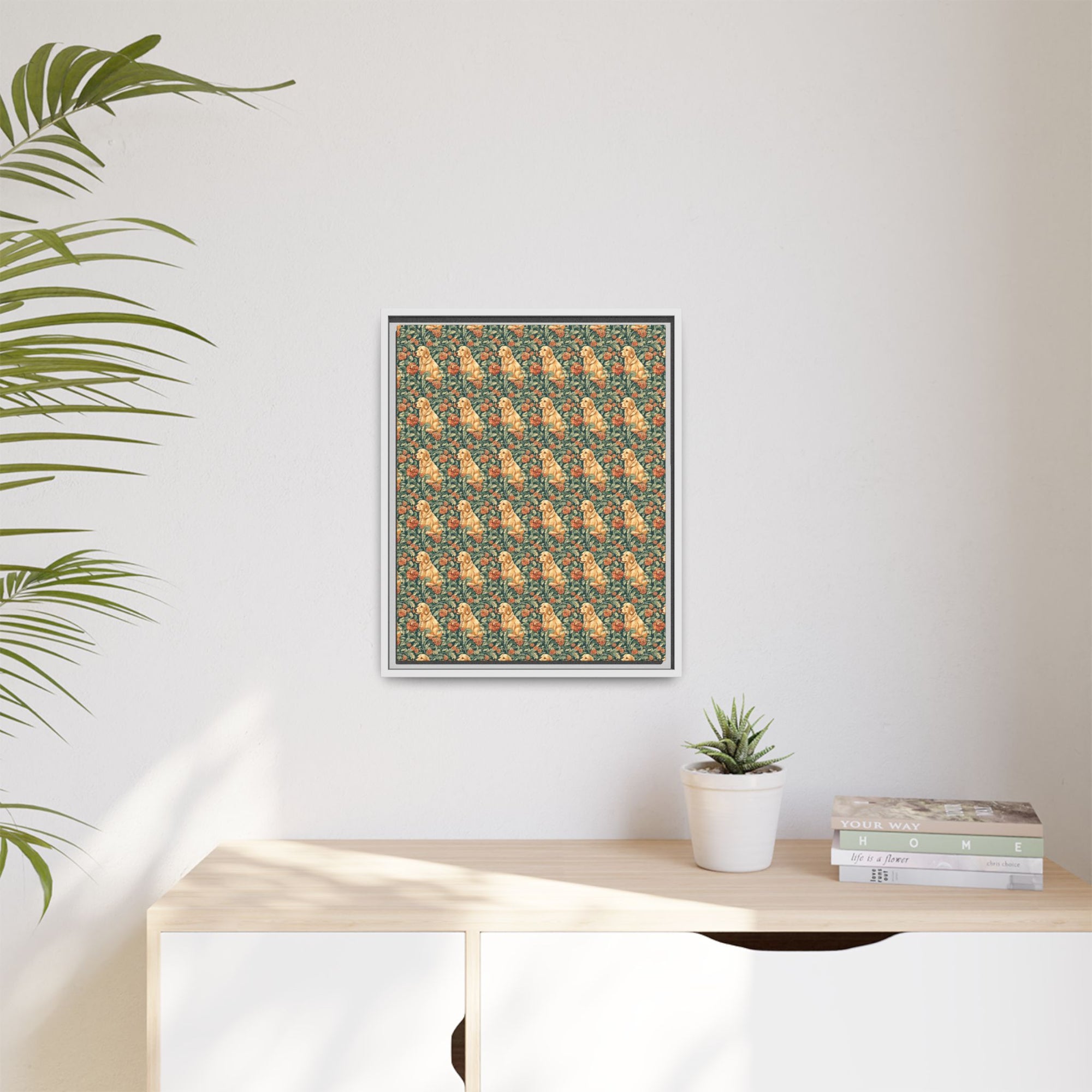 Blooming Goldie Glam Matte Canvas, Framed