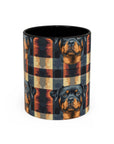 Pawsome Rottweiler Royalty Plaid Accent Coffee Mug