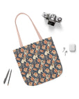 Blooming Bulldog Beauty Canvas Tote Bag