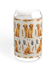 Golden Glamour Paws - Luxe Licks for Regal Retrievers Sipper Glass