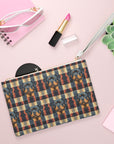 Pawsome Rottweiler Royalty Plaid Clutch Bag