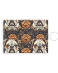 Bloomingly Bulldogistic Bouquet Leather Card Holder