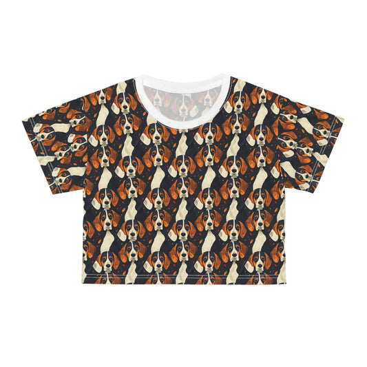 Beagle Glimmer Gaze Glamour Crop Tee