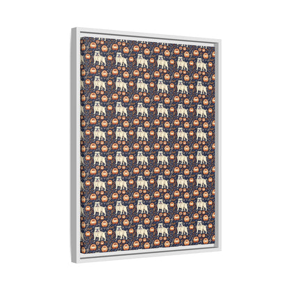 Bulldog Blossom Bonanza Matte Canvas, Framed