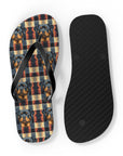 Pawsome Rottweiler Royalty Plaid Flip Flops