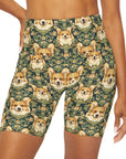 Corgi Charmz High Waisted Yoga Shorts