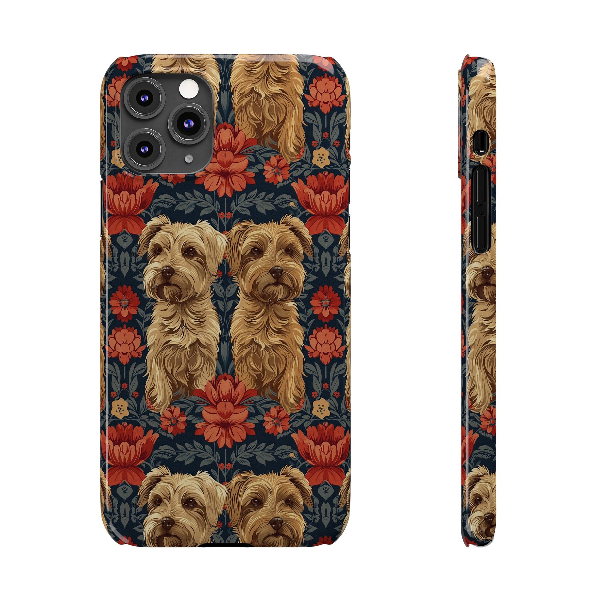 Yorkie Charm Twins Slim Phone Cases