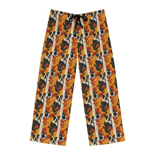 Chic Frenchie Charm Men's Pajama Pants