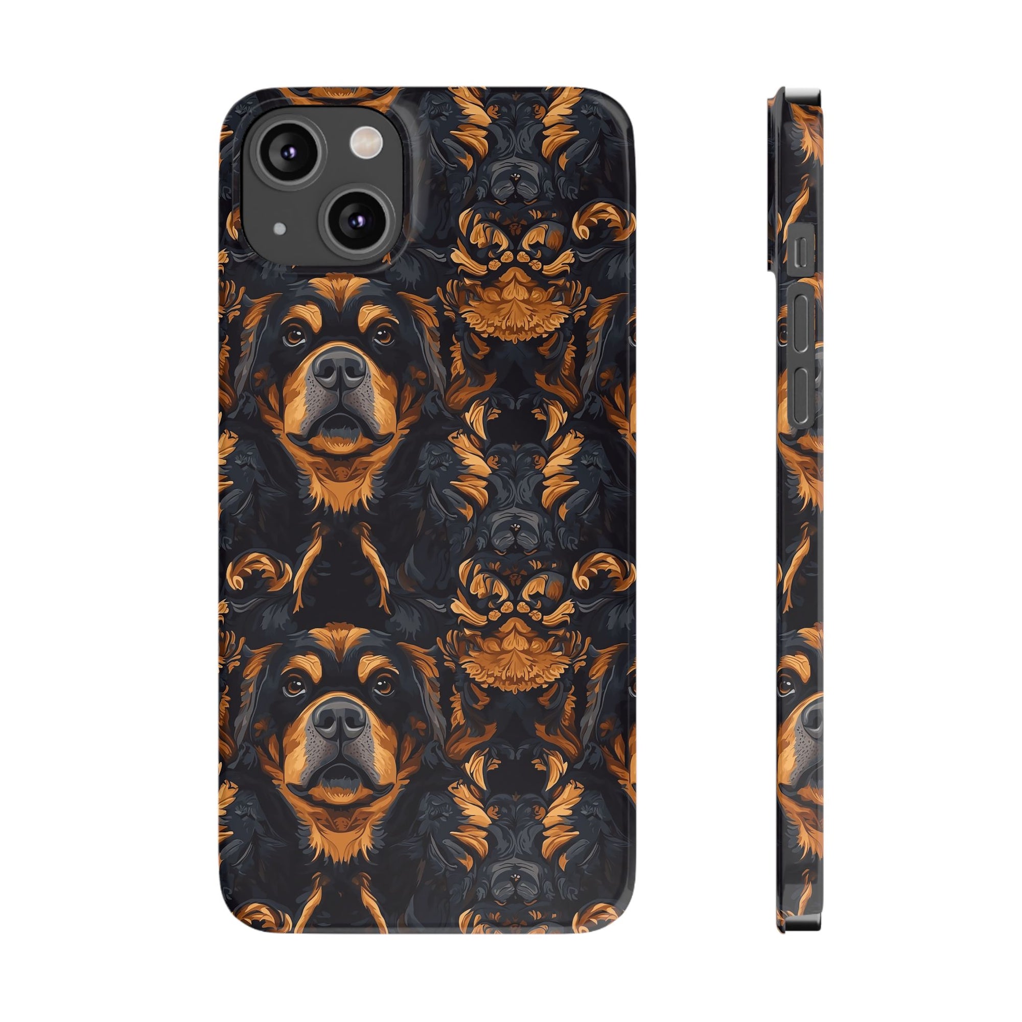 Modern Rottweiler Royalty Slim Phone Cases