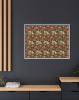 Blooming Pug Paradise Matte Canvas, Framed