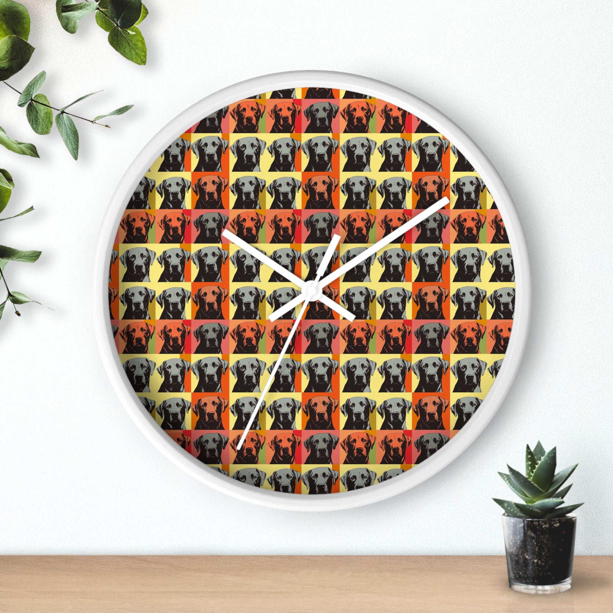 Whimsical Warhol Labrador Wall Clock